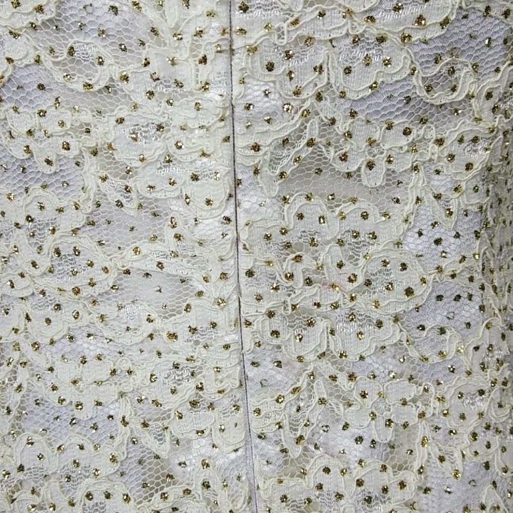 Size 7/8 Vintage Flori Design Ivory Dress - Picture 7 of 9
